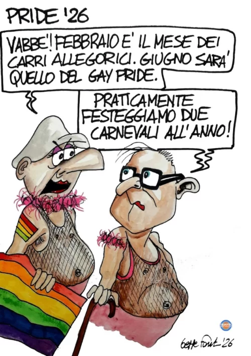 Carnevale bis - Vignetta del 10/06/2026 - Sedute Satiriche di Beppe Fantin