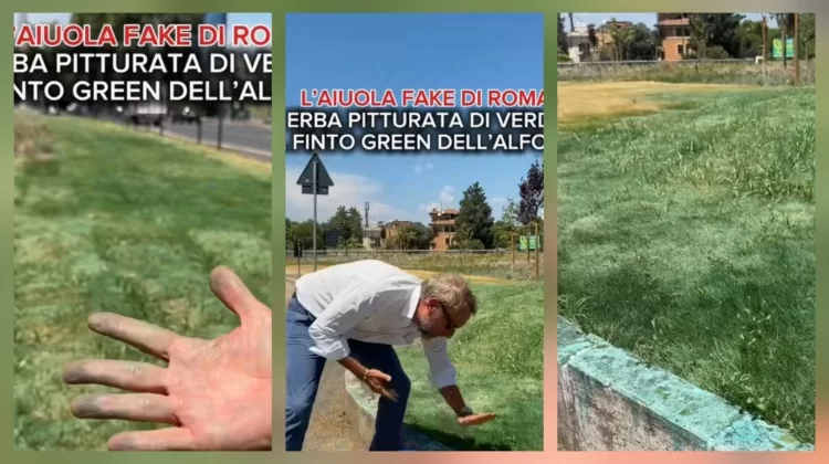 “Hanno pitturato l’erba”. L’accusa al sindaco Gualtieri: è green, ma solo per gli spot