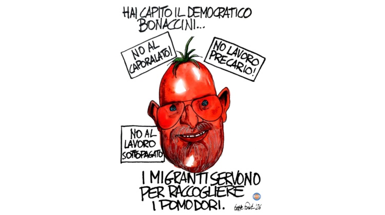 Il pomodoro democratico - Vignetta del 12/07/2026