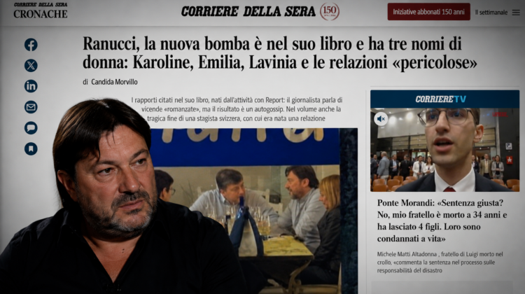 “La nuova bomba se l’è messa lui”. Il Corriere scarica Ranucci sulle relazioni hot