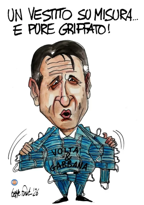 Alta moda pandemica - Vignetta del 07/07/2026 - Sedute Satiriche di Beppe Fantin