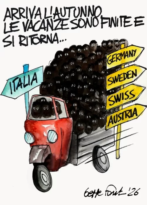 Dublinanti - Vignetta del 23/08/2026 - Sedute Satiriche di Beppe Fantin