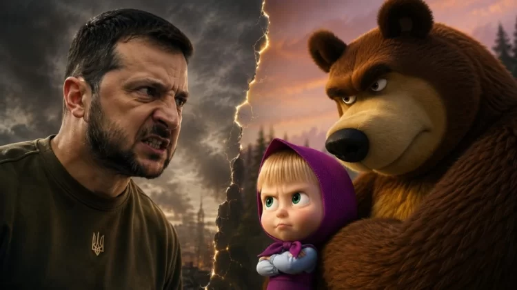 “Cartone filo-russo”. Delirio Zelensky, vuole cancellare Masha e Orso