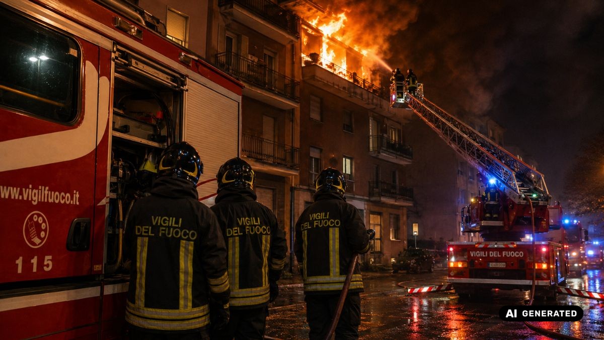 incendio in appartamento