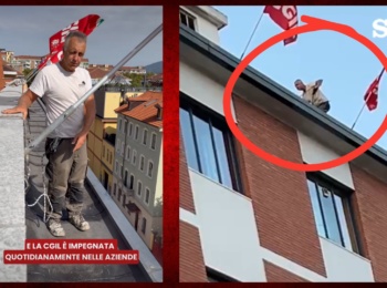 cgil tetto torino lavoratore senza protezioni