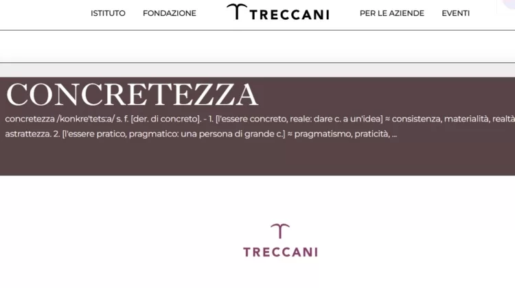 Minimo vocabolario tascabile: concretezza