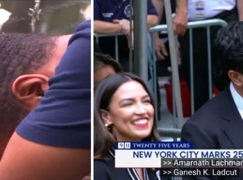 Zohran Mamdani e Ocasio Cortez all'11 settembre