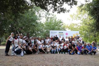 Un momento della giornata "Insieme per l'Ambiente" svoltasi al Parco della Caffarella a Roma