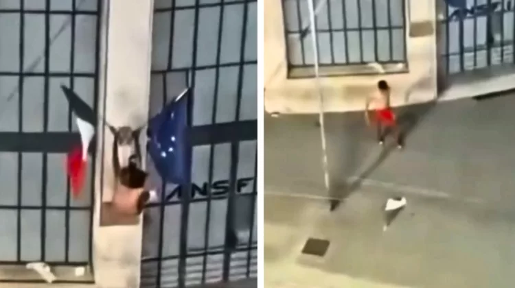 Clandestino calpesta e sputa sul tricolore: rimpatriato