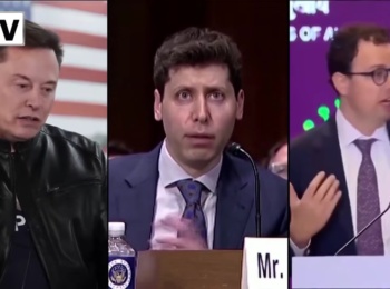 Musk Altman Amodei (screenshot da 3 video su Ytube)