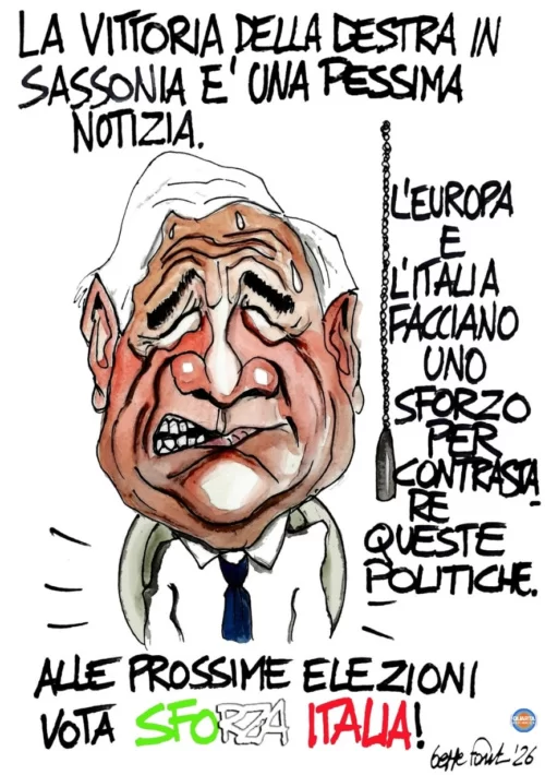 La destra che imbarazza - Vignetta del 08/09/2026 - Sedute Satiriche di Beppe Fantin