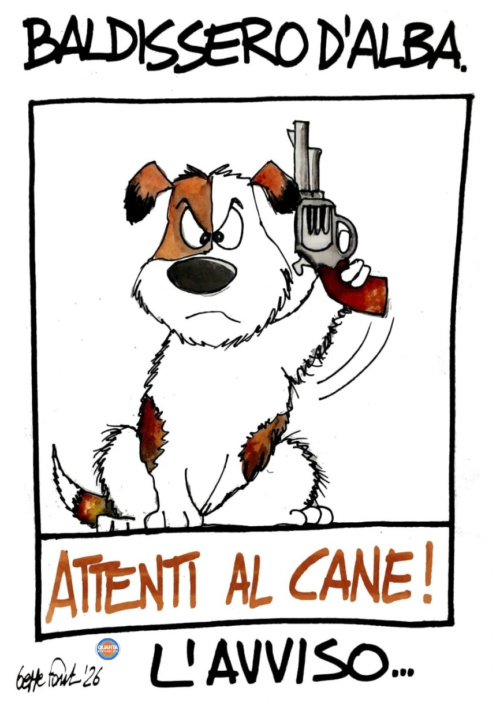 Baldissero, l’avviso è partito - Vignetta del 25/09/2026 - Sedute Satiriche di Beppe Fantin
