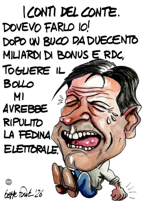 I conti del Conte - Vignetta del 28/09/2026 - Sedute Satiriche di Beppe Fantin