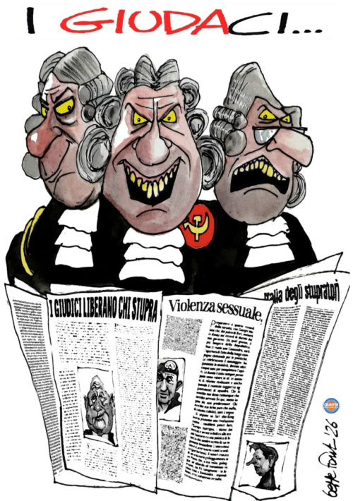 Giustizia al contrario - Vignetta del 03/09/2026 - Sedute Satiriche di Beppe Fantin