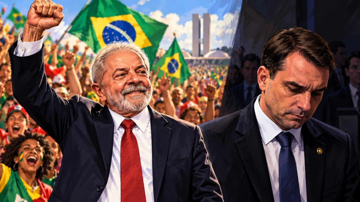 Lula e Flàvio Bolsonaro