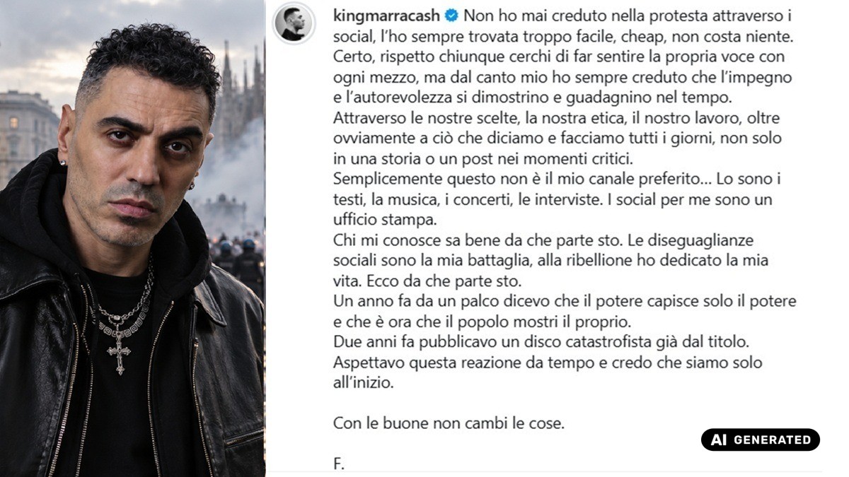 Marracash, dichiarazioni proteste milano