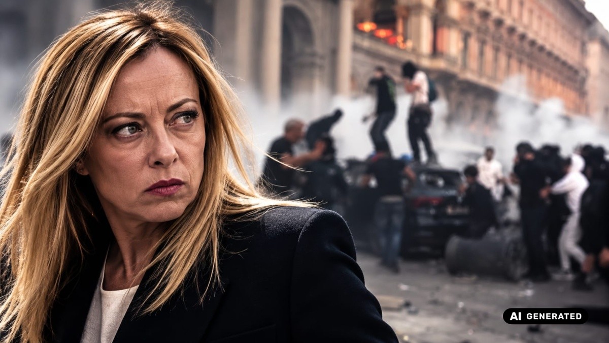 Meloni scontri Milano