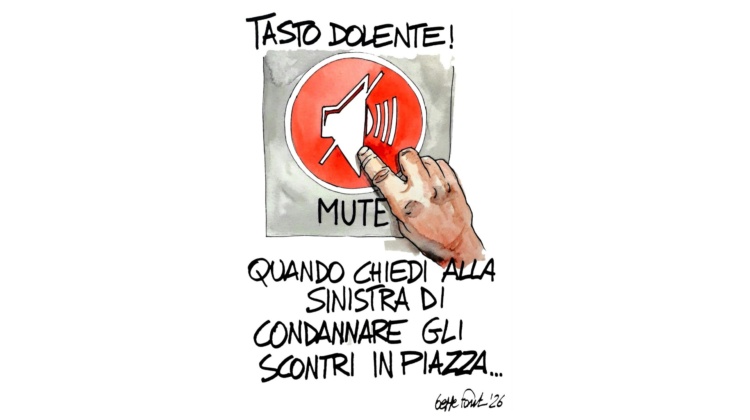 Sinistra in modalità Mute - Vignetta del 26/10/2026