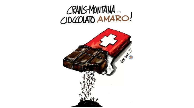 Crans-Montana, il cioccolato diventa amaro - Vignetta del 09/10/2026