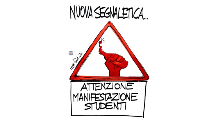 Milano, nuova segnaletica studentesca - Vignetta del 21/10/2026