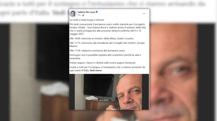 Il mistero del post di De Luca con la data delle elezioni anticipate: “Lo confermo”