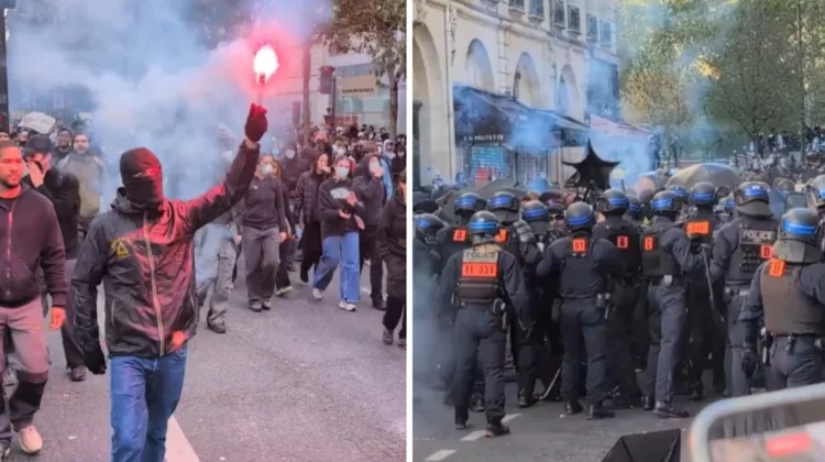 Francia a ferro e fuoco, tornano i gilet gialli: sassate alla polizia e assalto alla tv di destra