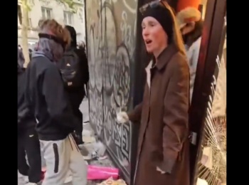 saccheggi negoziante francese (screenshot video X)