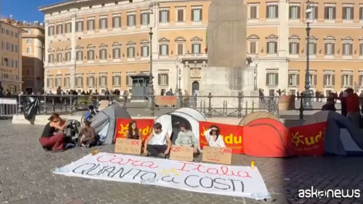 tende montecitorio Cgil Udu