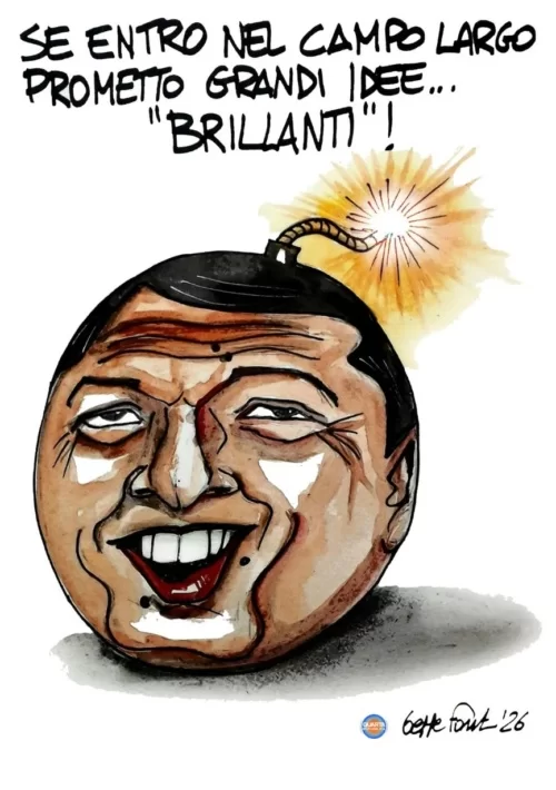 Campo largo, miccia corta - Vignetta del 16/10/2026 - Sedute Satiriche di Beppe Fantin